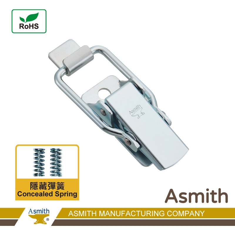 CT-5030-W - ワイヤーループ隠蔽しバネ強力ロックバックル